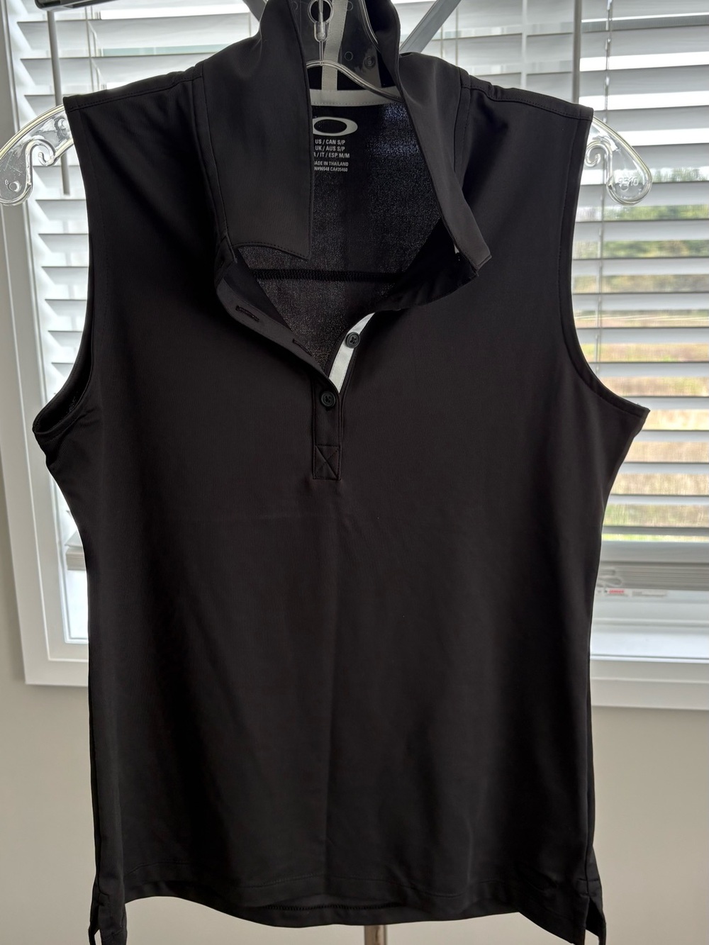 Oakley Black Sleeveless Polo Tank
